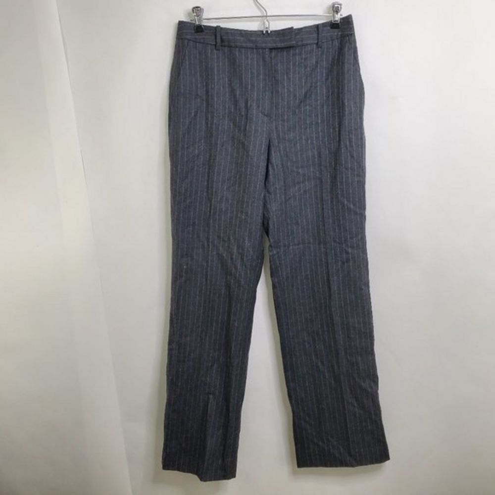 346 Brooks Brothers Pants 6‎ Wool Stripe Gray White